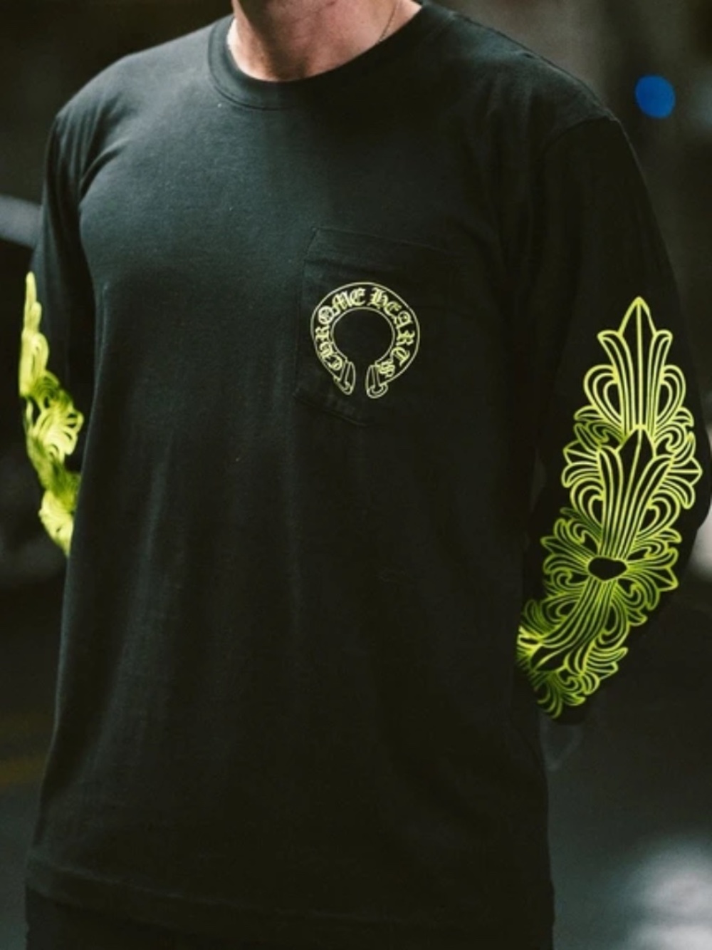 Chrome Hearts Neon Yellow Horseshoe